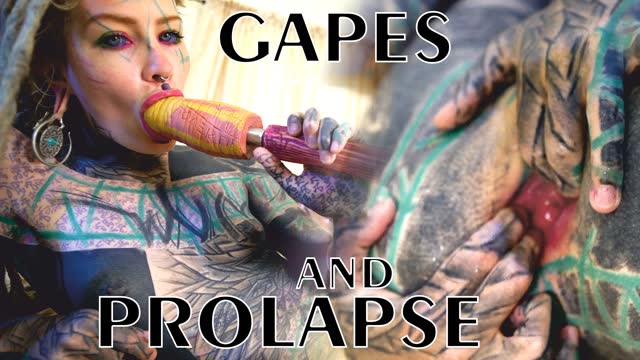 Thumbnail of TATTOO girl masturbating, fingering her pussy and ass