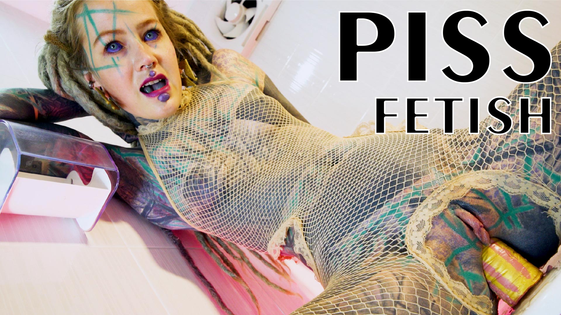 Thumbnail for Alternative TATTOO model solo PISS action video featuring Anuskatzz