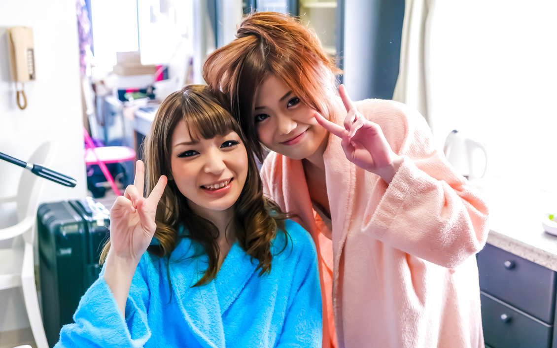 Thumbnail for Wild kinky action with two very sexy teens! video featuring Yuria and Nao